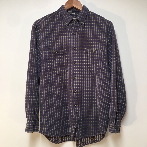 The Territory Ahead Men L Shirt Multicolor Flannel Heavyweight Button Up Cotton - Picture 1 of 10